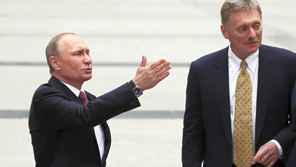 Vladimir Putin i Dmitrij Peskov - ilustracija