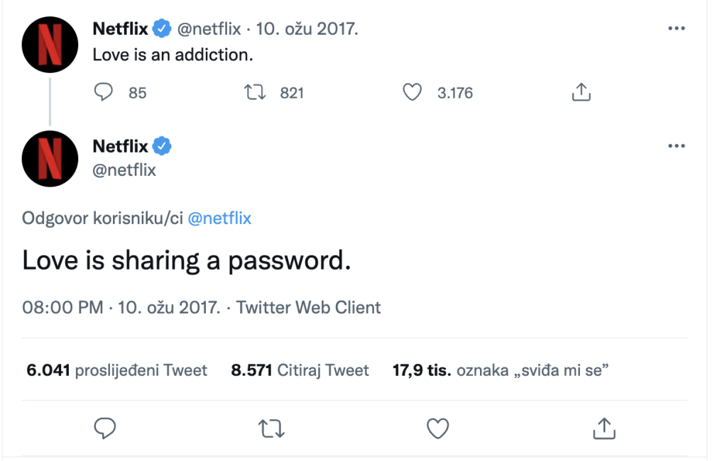 Netflix tweet