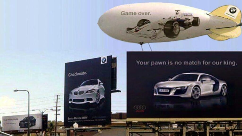 BMW vs Audi rat billboardima
