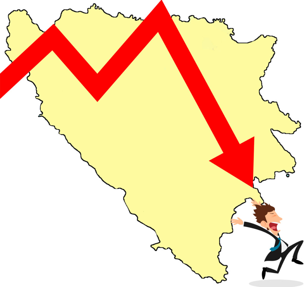 Recesija u Bosni i Hercegovini - ilustracija financa.ba