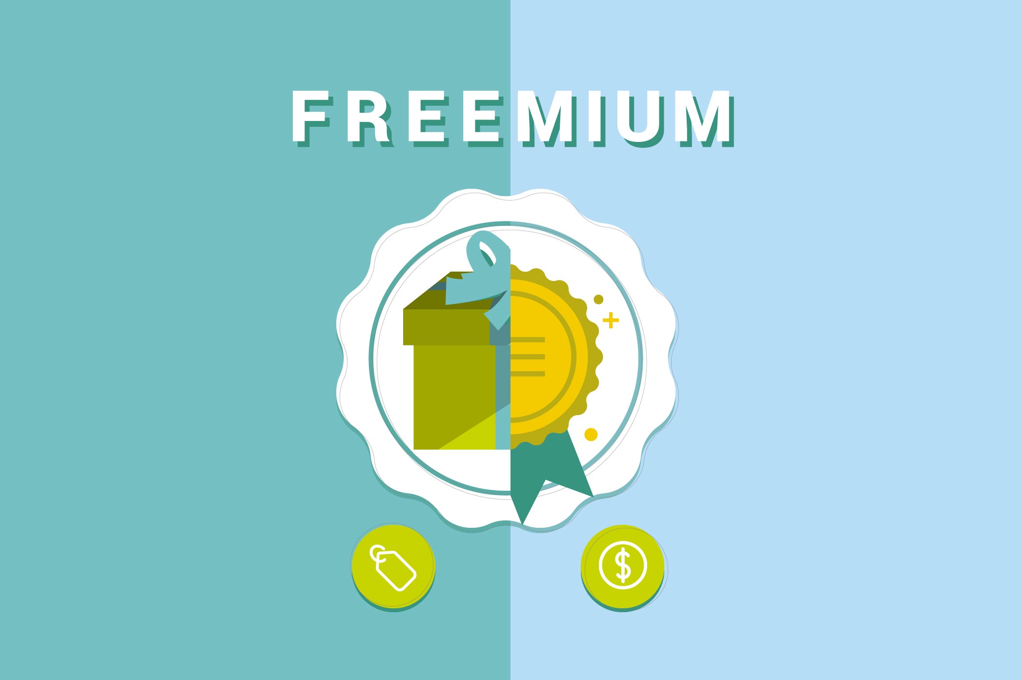 Freemium model - ilustracija