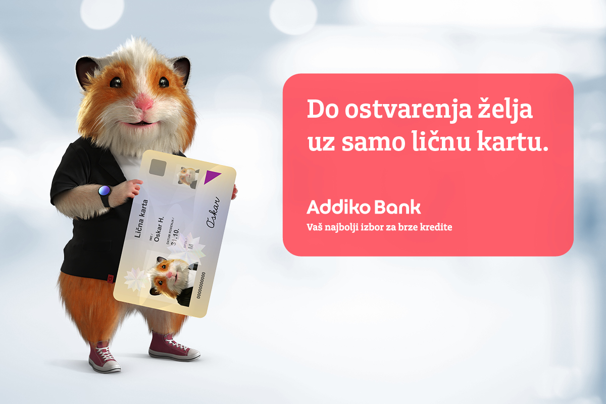 Addiko Bank Sarajevo - odobrenje kredita samo uz osobnu