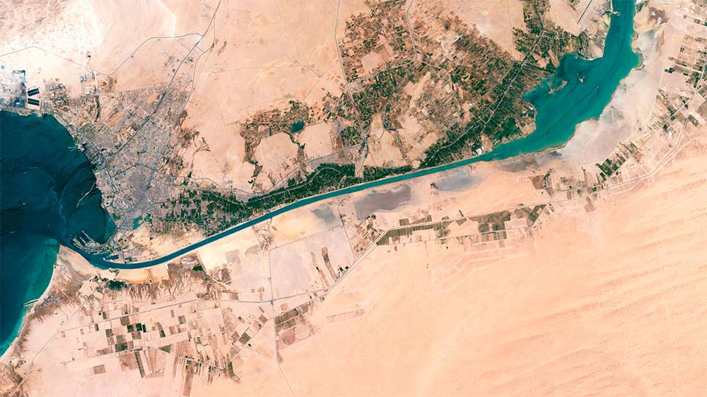 Sueski kanal - ilustracija