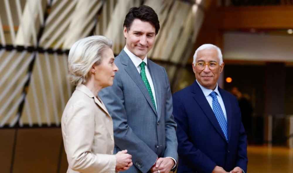 Ursula Von der Leyen, Justin Trudeau, Antonio Costa