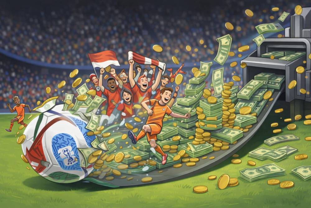 Monetizacija nogometa - ilustracija