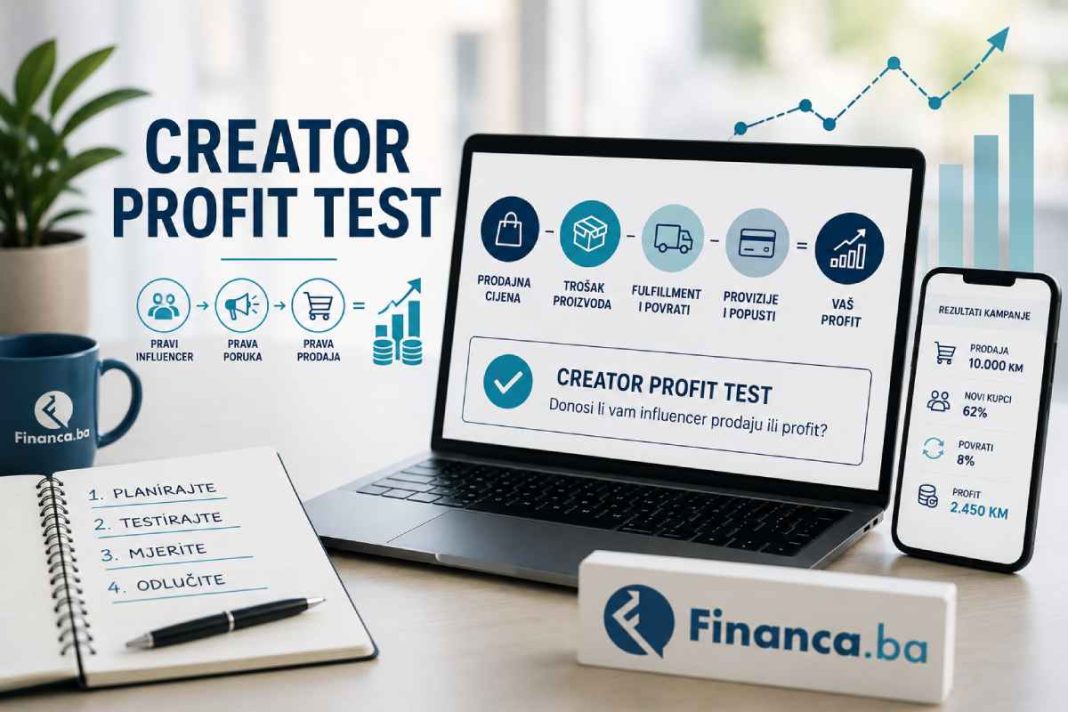 Creator Profit Test: Donosi li vam influencer prodaju ili profit?