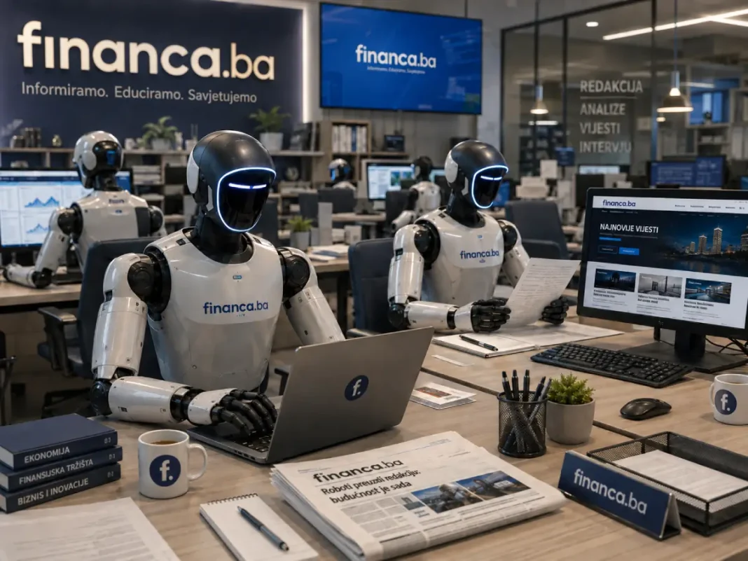 Robotizacija poslova - vjerojatno će jedan dan roboti zamjeniti i dio naše redakcije (ilustacija Financa.ba)