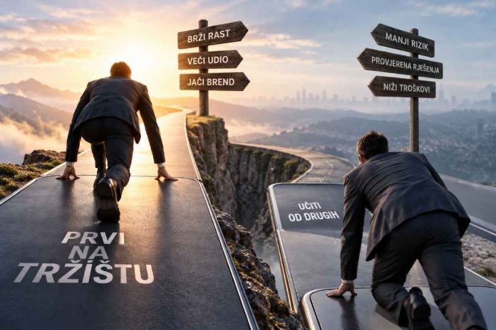 Koliko vrijedi biti prvi na tržištu — a koliko pustiti konkurente da plate prve pogreške?