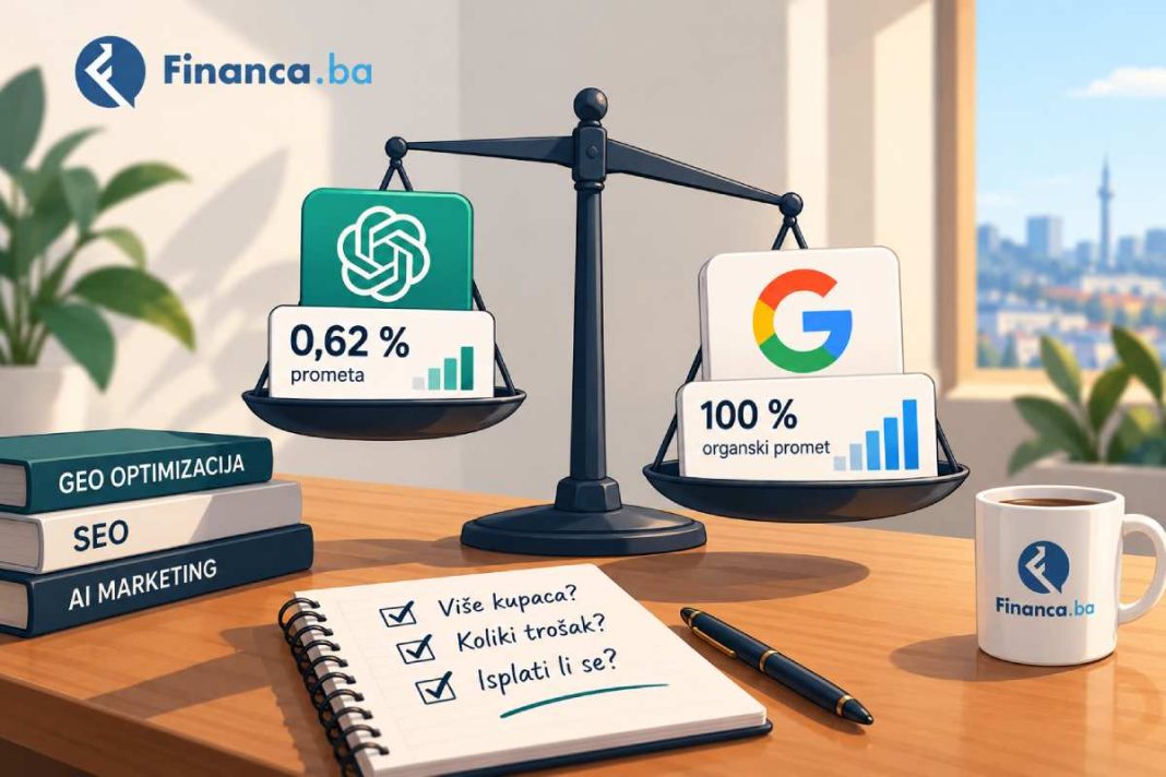 ChatGPT donosi manje od 1 % Googleova prometa: Isplati li se ulagati u GEO?